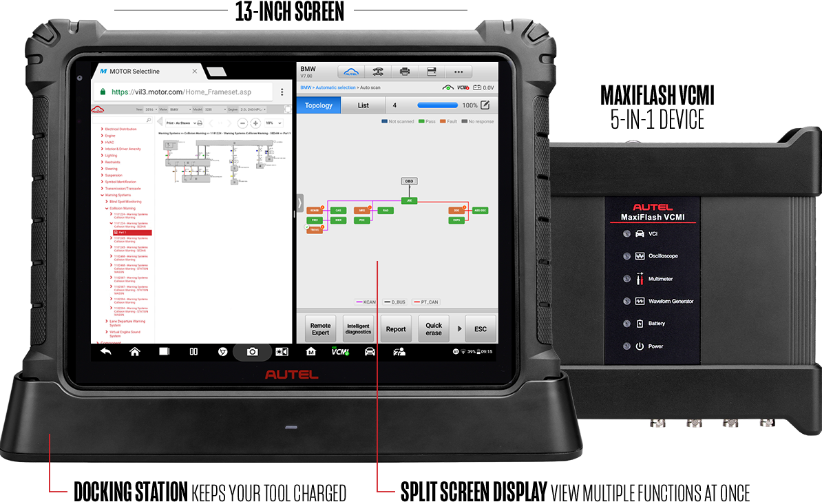 MaxiSYS Ultra Screen Docking Station Maxiflash